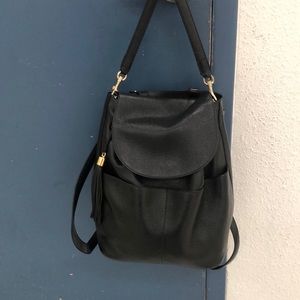 Cuyana Black Leather Backpack